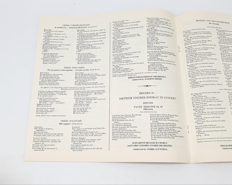 Dietrich Fischer-Dieskau Portrait Of The Artist Triple LP Record Angel Records 5