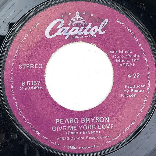 Peabo Bryson Give Me Your Love / You 45 RPM 7" Single Capitol 1982 1