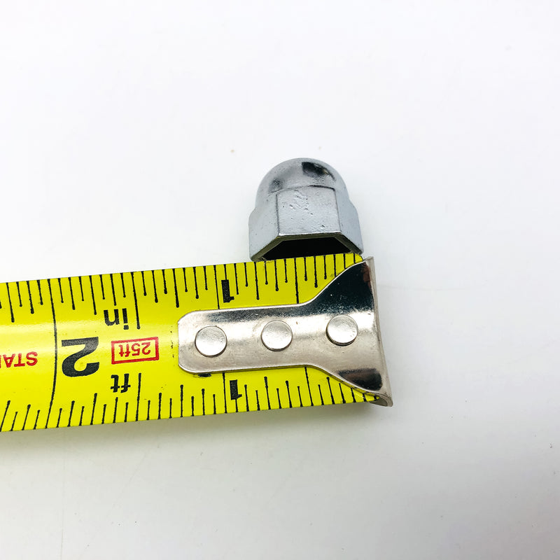 4pk Chrome 1/2" Hex Bolt Covers Metal Acorn Nut Caps Custom Car Truck Motorcycle