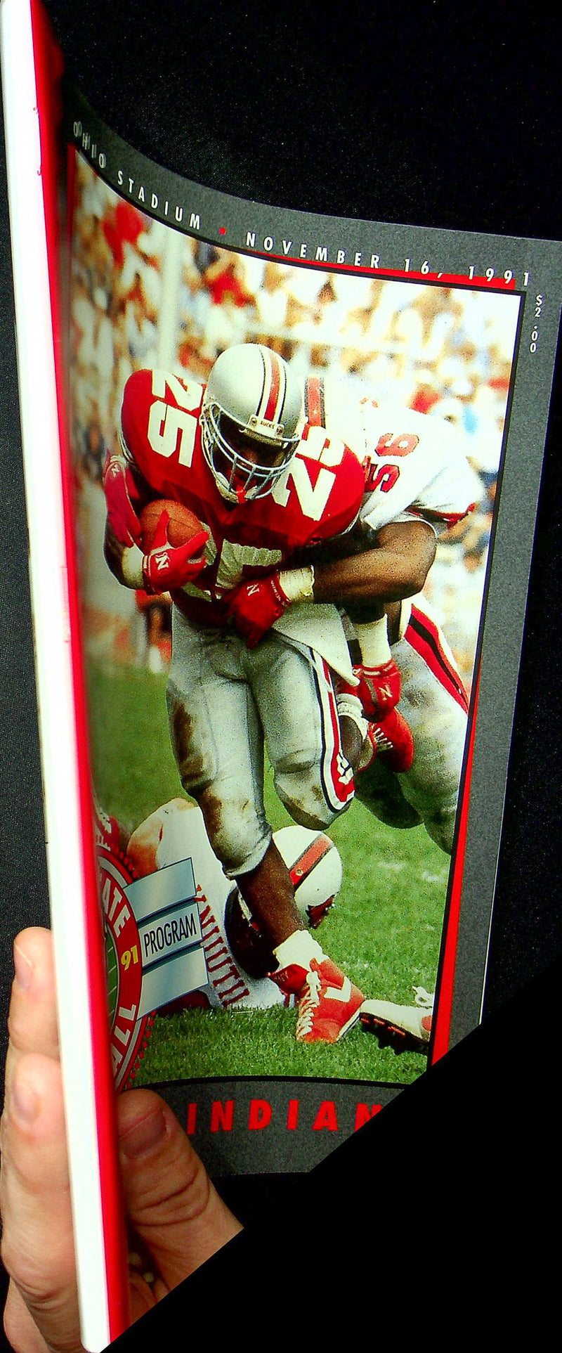 Ohio State Buckeye Football Program Nov 16 1991 Vs. Indiana Hoosiers Error Copy