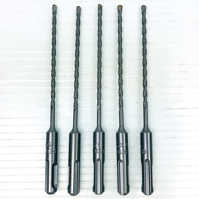 5pk Hammer Drill Bits 5/32"x6" SDS Plus 3.5" LOC Carbide Tip Concrete Masonry