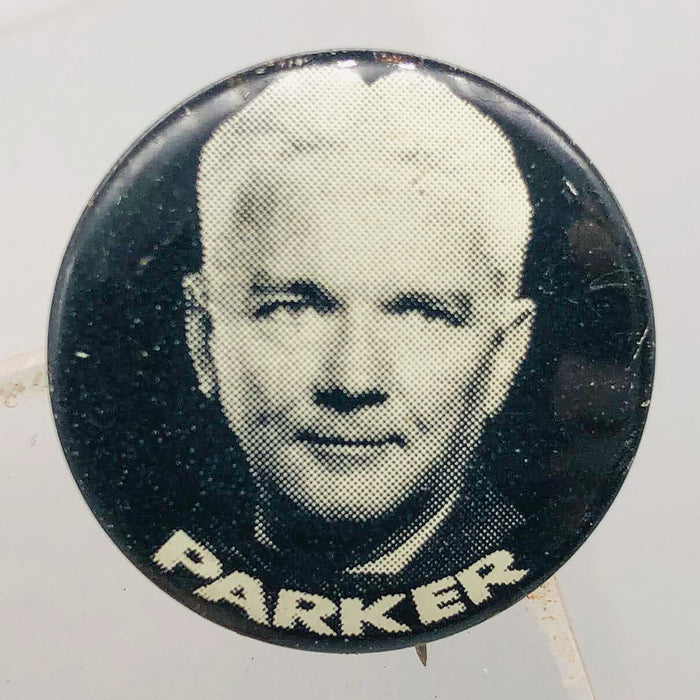 Parker Political Campaign Button Pin .875" Lithographers Union Label Vintage 21