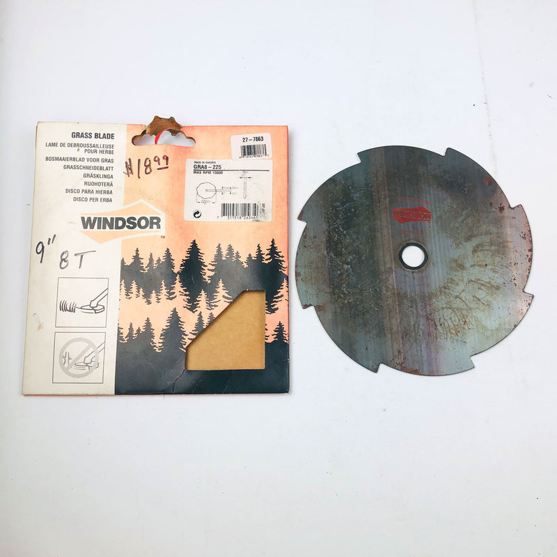 Windsor GRA8-225 Grass Blade 9" 8T 13000 Max RPM Genuine OEM New Old Stock NOS