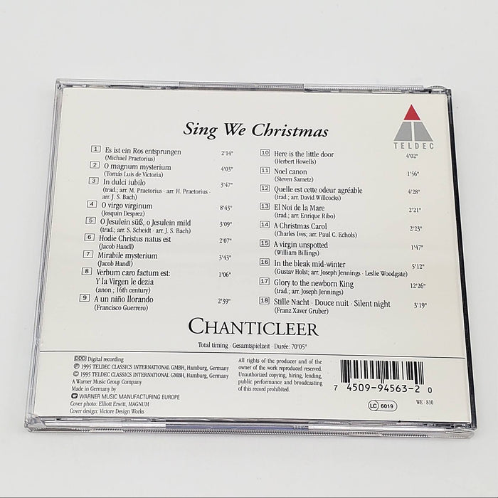 Chanticleer Sing We Christmas Album CD TELDEC 1995 4509-94563-2 2