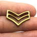 Vintage Brass Military Sergeant Chevron Lapel Pin Pinback Rank Insignia 3