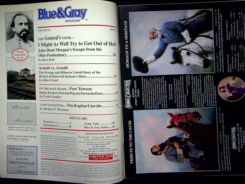 Blue & Gray Magazine October 1994 Vol 12 No 1 Escape from Hell! 3