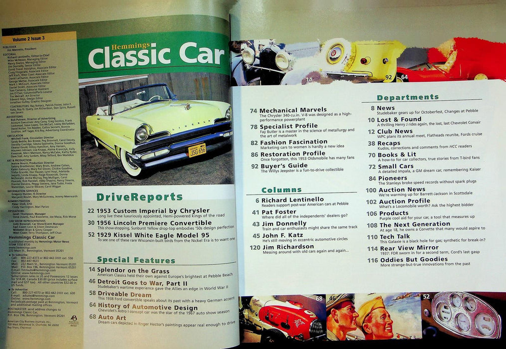 Hemmings Classic Car Magazine December 2005 Vol 2 # 3 Imperial Lincoln Olds