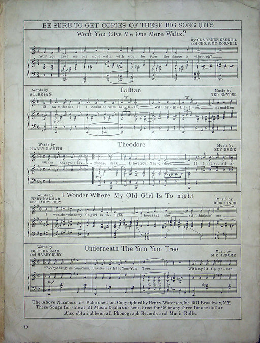 Sheet Music Only A Rose The Vagabond King Rudolf Friml Dennis King 1925 2
