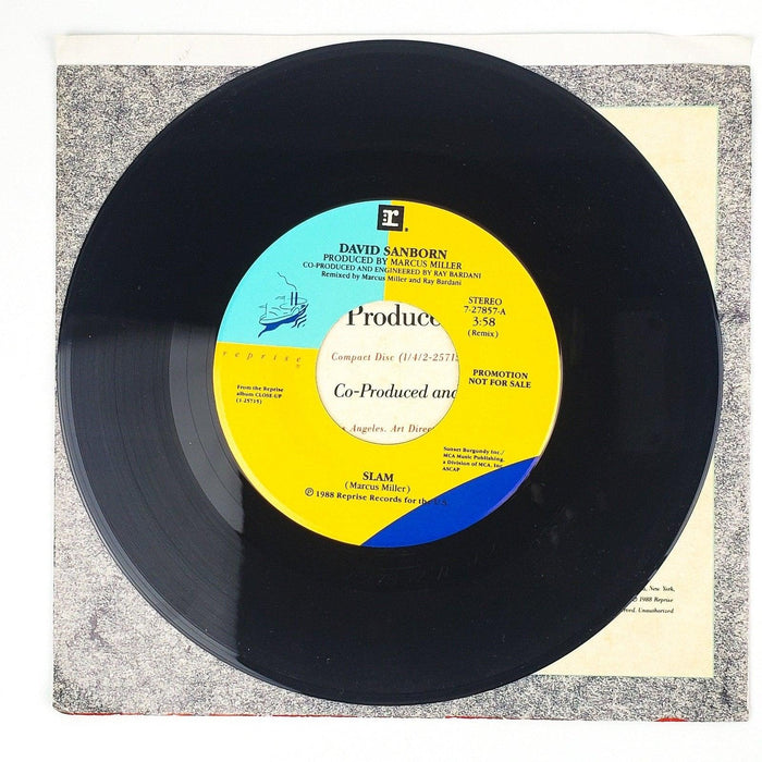 David Sanborn Slam Record 45 RPM Single 7-27857-A Reprise 1988 Promo 4
