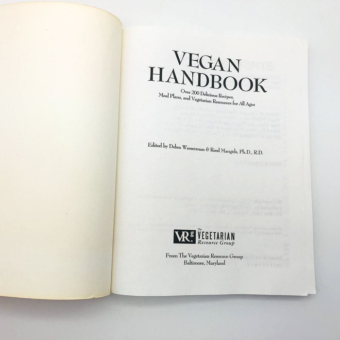 Vegan Handbook Paperback Debra Wasserman 1997 Recipes Cookery Techniques 6