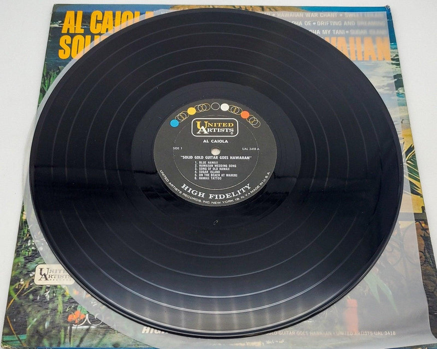 Al Caiola Solid Gold Guitar Goes Hawaiian 33 RPM LP Record United 1965 5