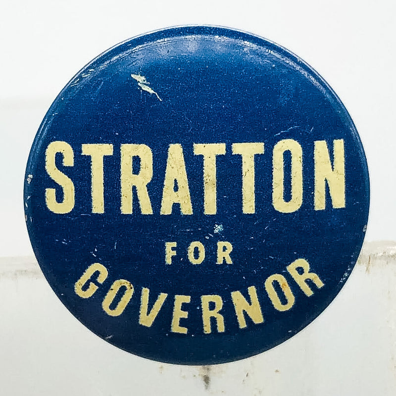 Stratton For Governor Button Pinback .75" Illinois Campaign Green Duck Co 12