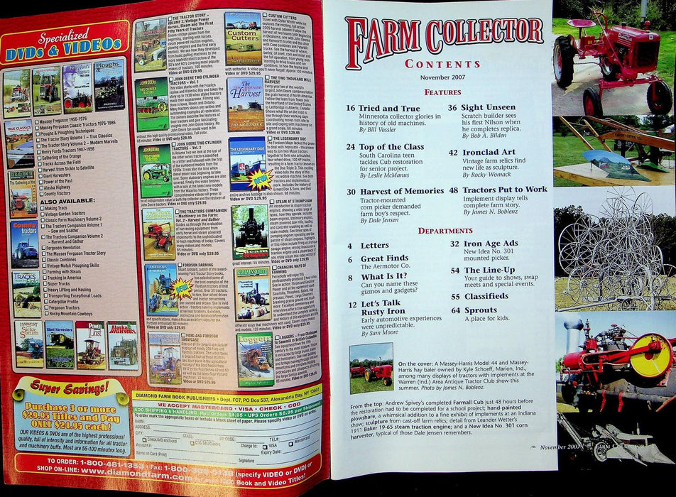 Farm Collector Magazine November 2007 Vol 10 # 4 Nilson Replica