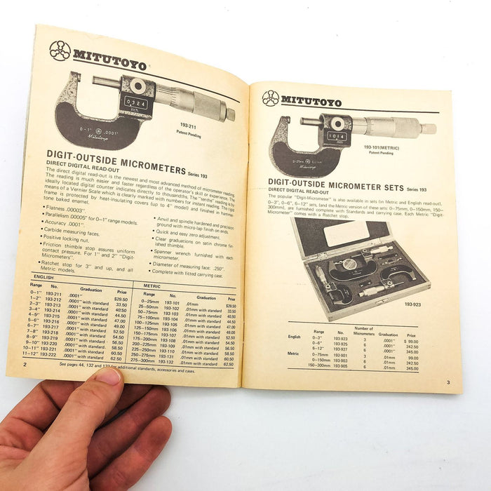 Mitutoyo Measuring Instruments Catalog Pamphlet No 800 MTI Corp Japan 1971 7