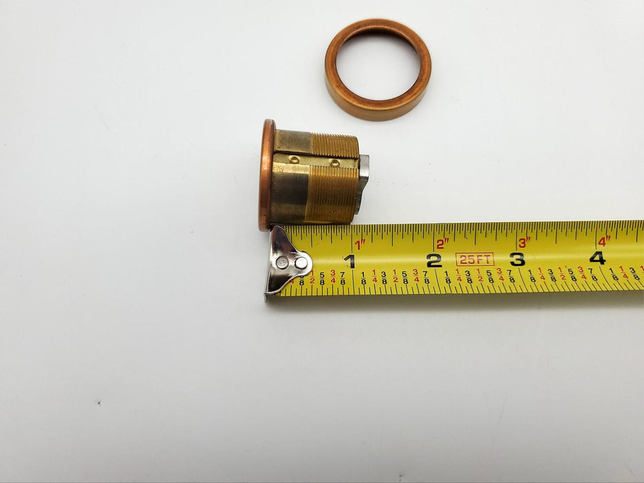 Schlage Mortise Lock Cylinder 1-1/8" Length 20-001 F Keyway Bronze 1/4" Collar