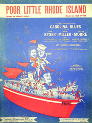 Vintage Sheet Music Poor Little Rhode Island 1944 Kay Kyser Carolina Blues Movie 1