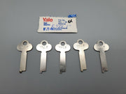 5x Yale R388 1" Key Blanks Flat Steel Vintage USA Made NOS 3