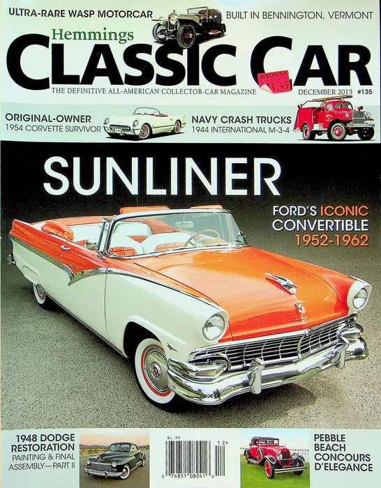 Hemmings Classic Car Magazine December 2015 Vol 12 No 3 Sunliner, Convertible