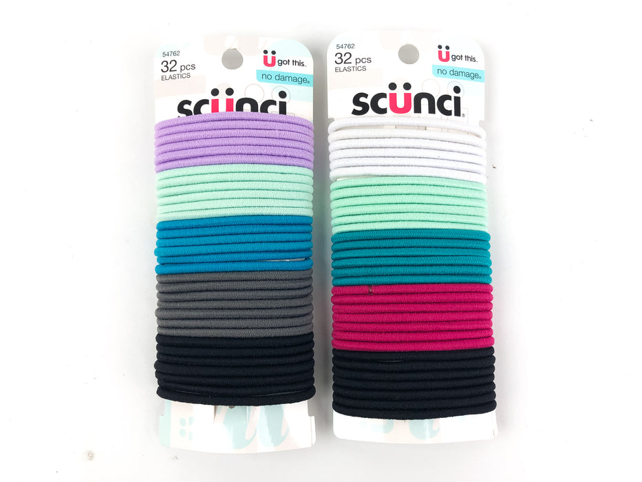 64-PK Scunci No Damage Ponytail Holder Elastics Rubber Bands U Got This 54762