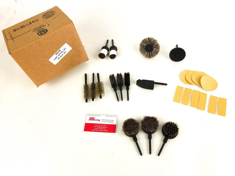 Dart Automotive Detailing Kit 5109 25-Piece Set Horse Hair, Brass, Poly Brushes 7