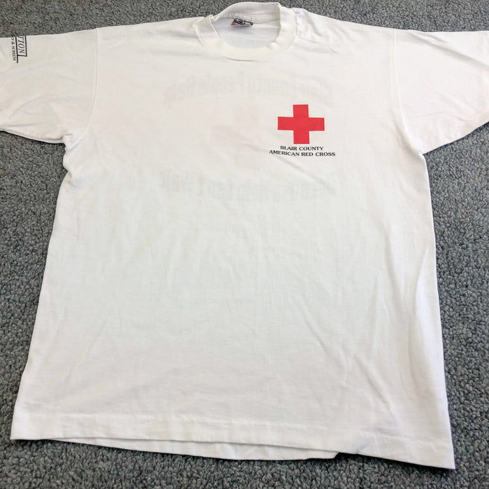 American Red Cross T Shirt Large L Best Fruit Of The Loom White Blair County PA