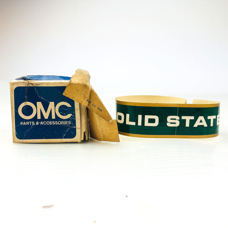 OMC 0609233 Decal Sticker Emblem Solid State 21 Right Hand New Old Stock NOS 1
