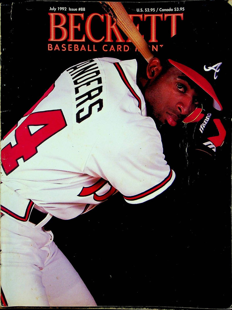 Beckett Baseball Magazine July 1992 # 88 Deion Sanders Tony Perez Pete Rose