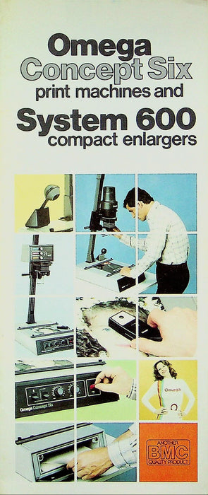 1978 Omega System 600 Compact Enlargers Brochure Concept Six CS-50 Print Machine