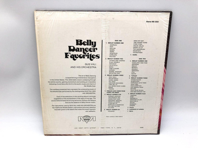 Gus Vali and His Orchestra Belly Dancer Favorites Record MS-3252 Talmadge 1973 2