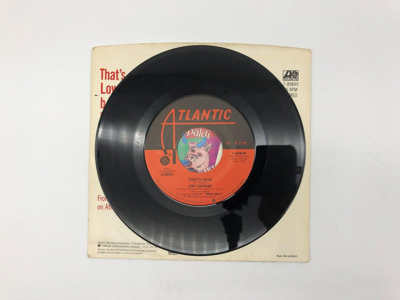 Jim Capaldi That's Love Record 45 RPM Single 7-89849 Atlantic 1983 Picture 4