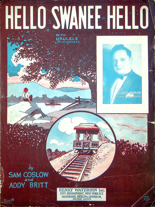 Sheet Music Hello Swanee Hello Eddie Simon Sam Coslow Addy Britt 1926 Chicago 1