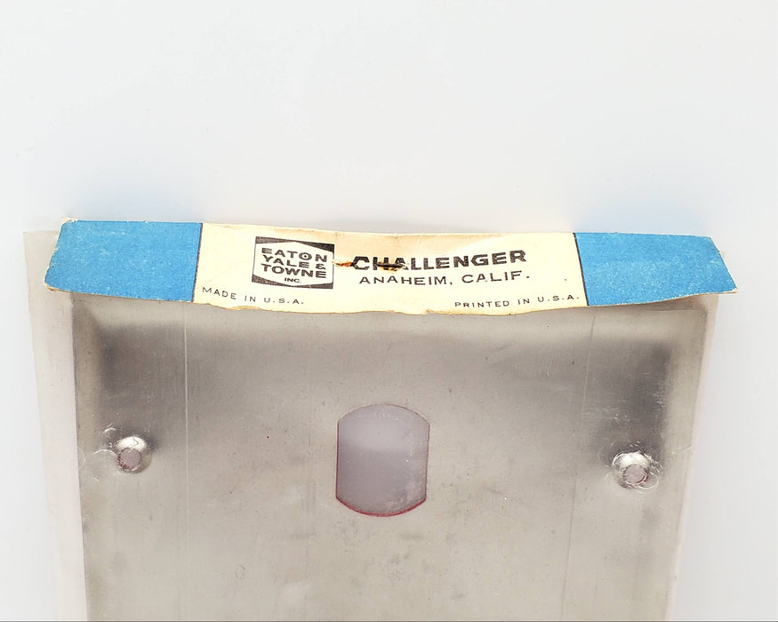 Challenger Emergency Door Release Steel Double Gang Cover Plate Assembly NOS