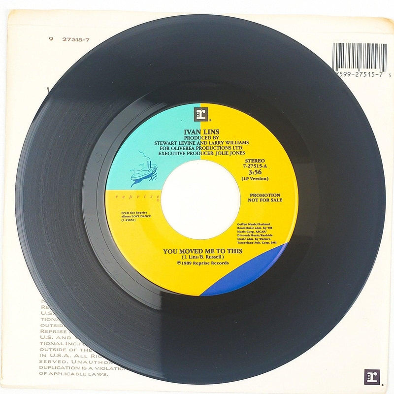 Ivan Lins You Moved Me To This Record 45 RPM Single 27515-7 Reprise 1989 Promo 4