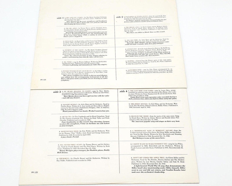 The Music Of Life 33 RPM 5xLP Record RCA 1962 Artie Shaw Glenn Miller w/ Book 7