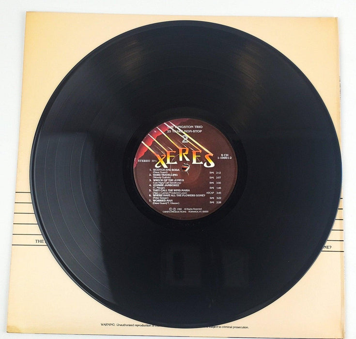 The Kingston Trio 25 Years Non-Stop Record 33 RPM LP S CH 1-10001 Xeres 1982 4