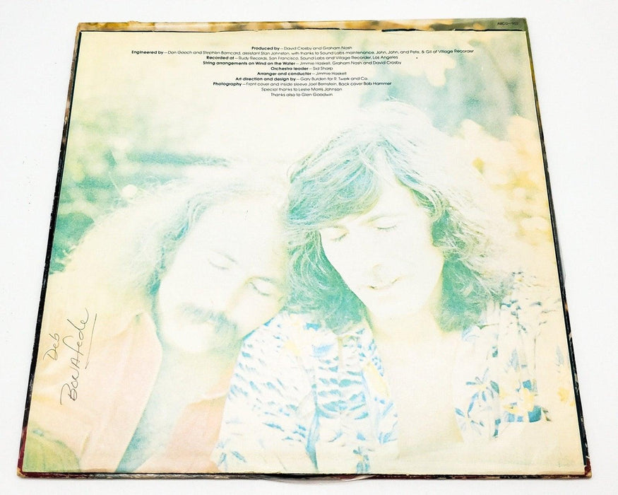 Crosby & Nash Wind On The Water 33 RPM LP Record ABC Records 1975 ABCD-902 6