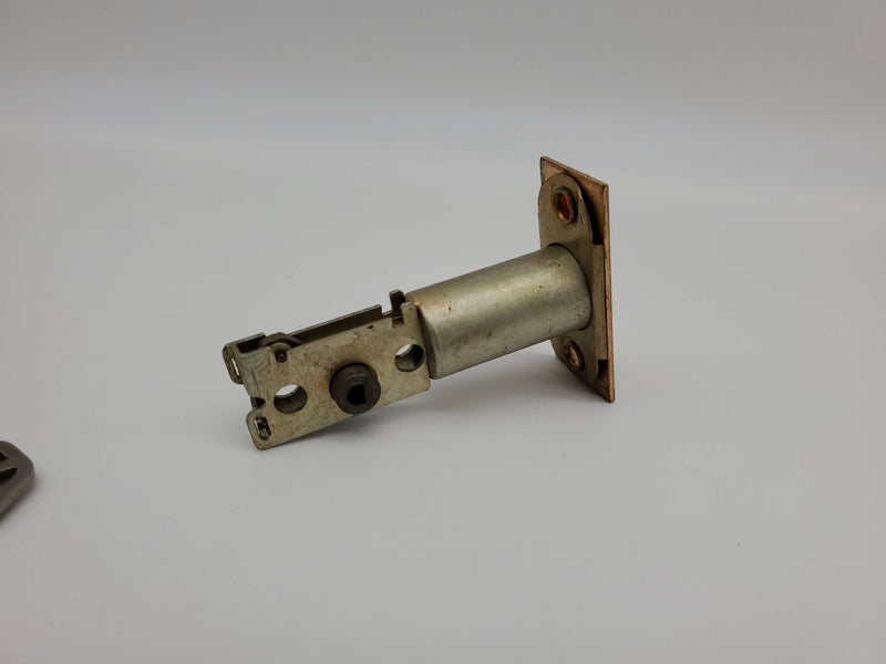 Kwikset Single Cylinder Deadbolt Satin Bronze Model 881 Auxiliary with Blank NOS