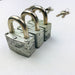 3ct Vintage No 500 Master Lock Padlock 1-1/4" Shackle New NOS Keyed Different 9