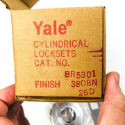 Yale Passage Closet Door Knob BR5301 380BN 26D Satin Chrome New Old Stock NOS 2
