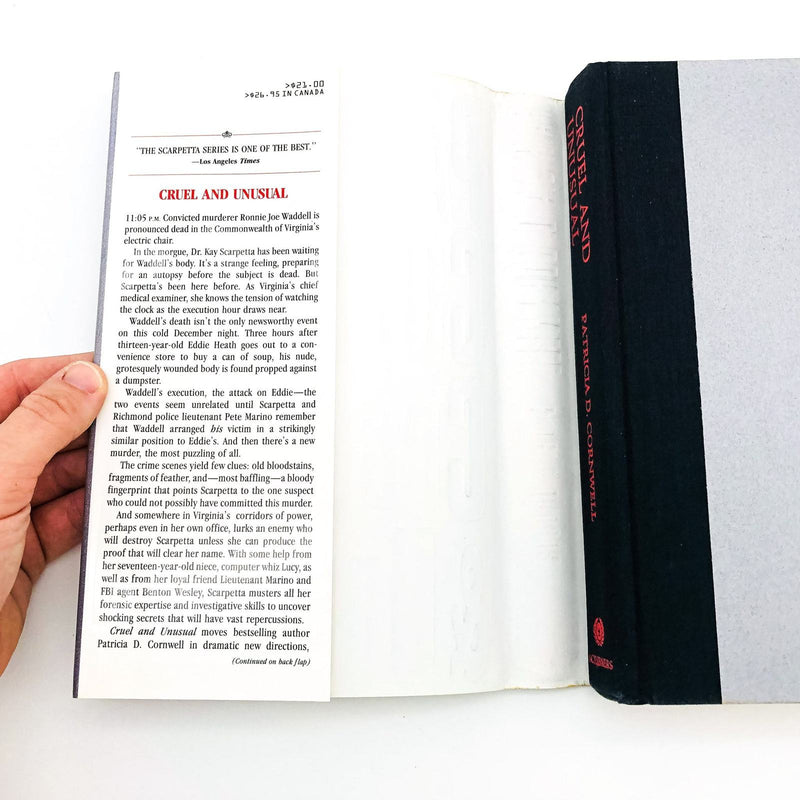 Cruel and Unusual Hardcover Patricia D. Cornwell 1993 1st Edition Coroner Death 7