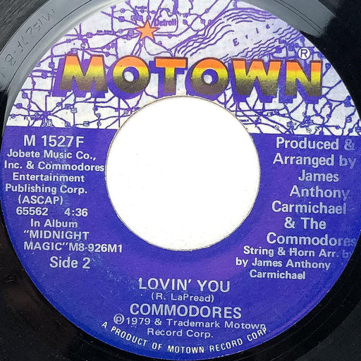 Commodores 45 RPM 7" Single Record Lovin' You / Oh No Motown M 1527 F 1