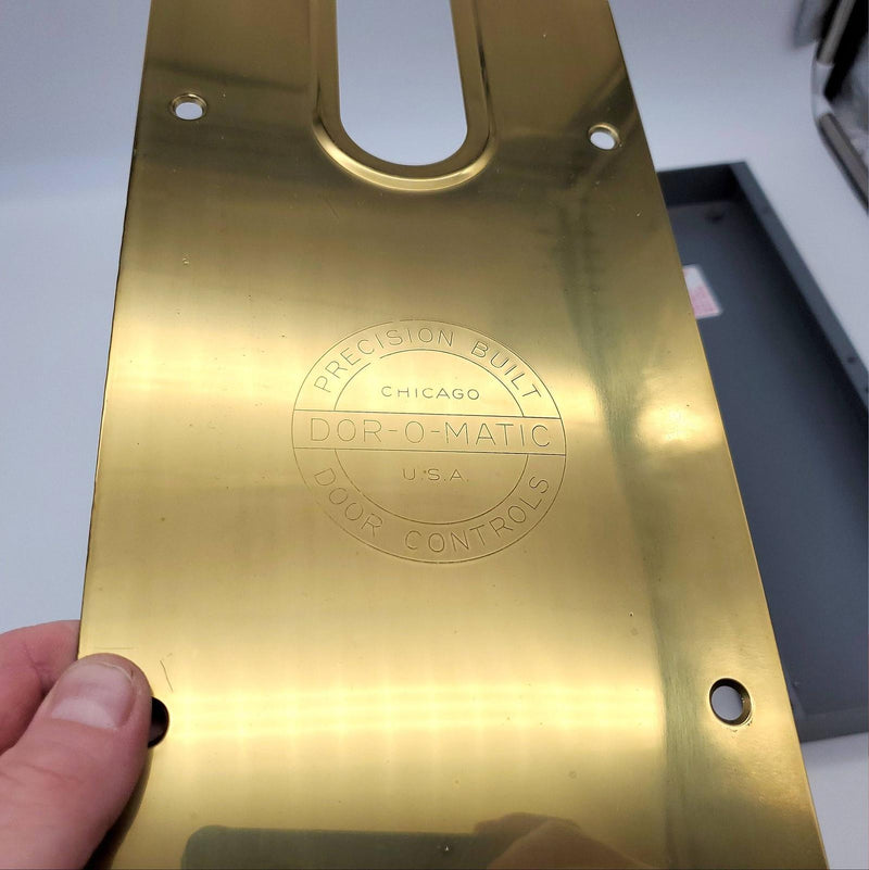 Dor-O-Matic Floor Closer 3200 Cement Case, Brass Dress Plate & Hardware NO BODY