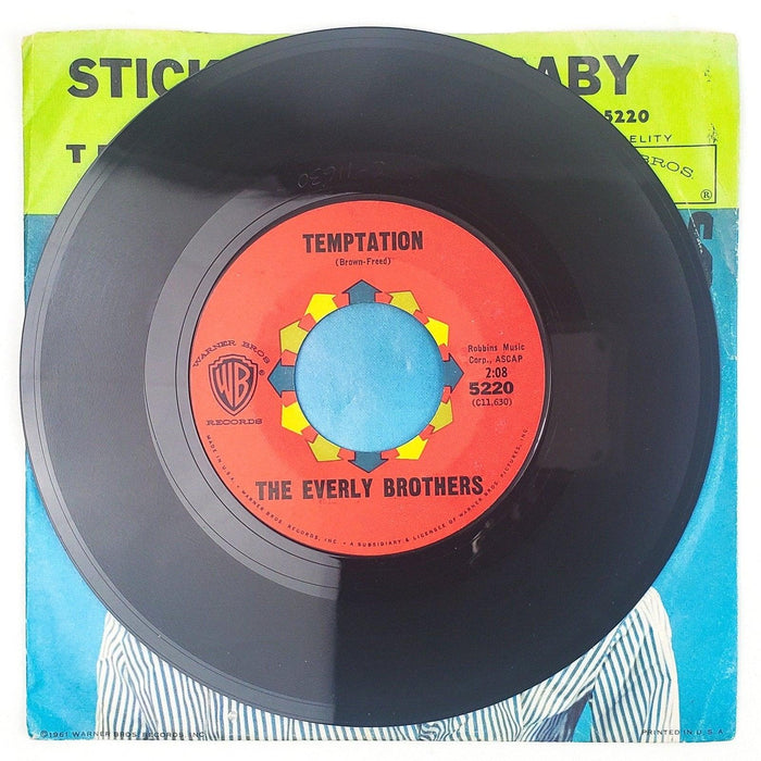 The Everly Brothers Stick With Me Baby Record 45 RPM Single Warner Bros 1961 3