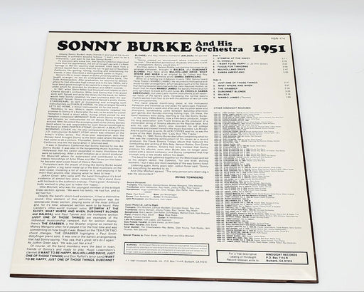 Sonny Burke And His Orchestra The Uncollected 1951 LP Record Hindsight 1981 2