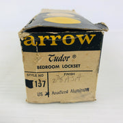 Arrow 157 Bedroom Door Knob Privacy Lockset Tudor Aluminum 2-3/8 ASA Missing 8