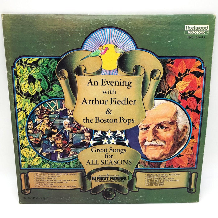 An Evening with Arthur Fieldler and the Boston Pops Record 33 LP FMS 1016 GATEFO 1