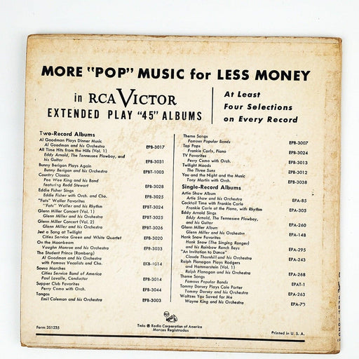 Artie Shaw My Concerto Record 45 RPM Double EP EPBT 1020 RCA 1954 2
