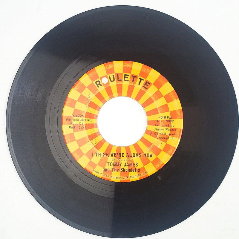 Tommy James I Think We're Alone Now Record 45 RPM Single R-4720 Roulette 1967 1