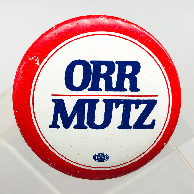 Orr Mutz Political Button 1.5" Indiana Governor Campaign Robert Bob Vintage 4