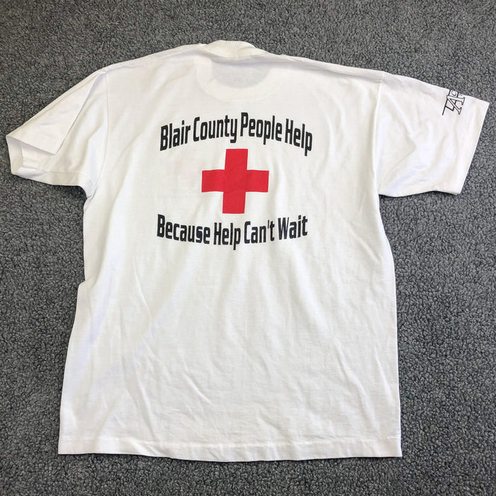 American Red Cross T Shirt Large L Best Fruit Of The Loom White Blair County PA